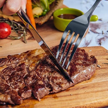 MASSUGAR 20-Piece Stainless Steel Silverware Set Service for 4