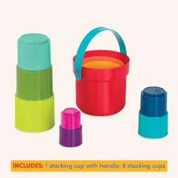 Battat Stacking Toy – Educational Nesting Cups Playset
