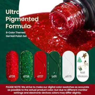 Beetles Christmas Gel Nail Polish Set for Festive Nail Art