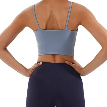 Meslong Women's Strappy Sports Bra - Stylish Longline Tank