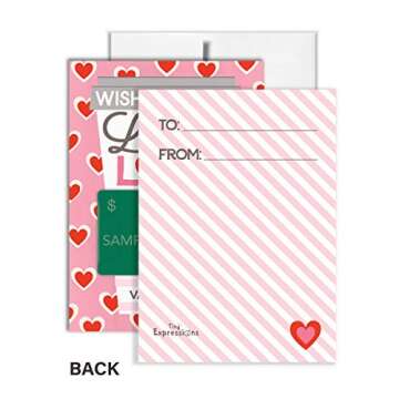 Tiny Expressions Coffee Gift Card Holders with White Envelopes (4 Valentine Card Holders)