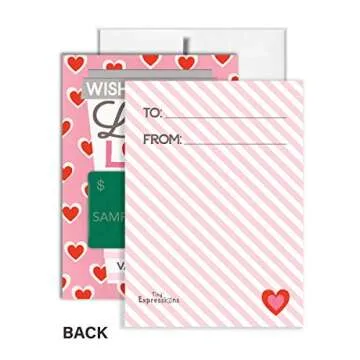 Tiny Expressions Coffee Gift Card Holders with White Envelopes (4 Valentine Card Holders)