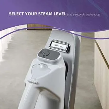 LIGHT ‘N’ EASY Steam Cleaner, Multi-functional Steam Mop with Handheld Unit, Child&Pet Safe, All-in-One Floor Steamer for Cleaning Hardwood Floor, Grout, Tile, Laminate, Ceramic, 7688ANW