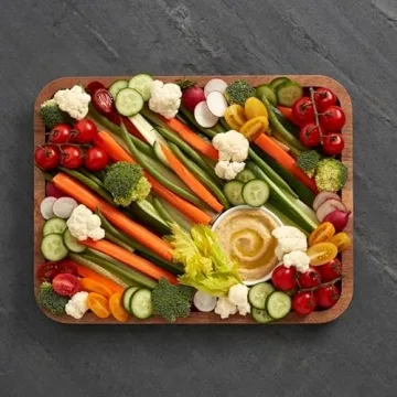 Farberware Acacia Cutting Board with Locking Lid Compartments