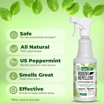 Mighty Mint Natural Peppermint Oil Rodent Repellent Spray