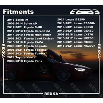 Rexka 30pcs Door Garnish Moulding Retainer Clip Compatible with Toyota Lexus 67771-58010 Tundra Tacoma Sequoia RAV4 Land Cruiser Highlander C-HR Yaris Scion xD