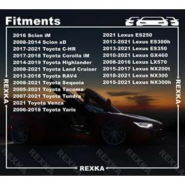 Rexka 30pcs Toyota Lexus Door Garnish Clips for Perfect Fit