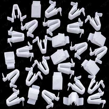 Rexka 30pcs Door Garnish Moulding Retainer Clip Compatible with Toyota Lexus 67771-58010 Tundra Tacoma Sequoia RAV4 Land Cruiser Highlander C-HR Yaris Scion xD