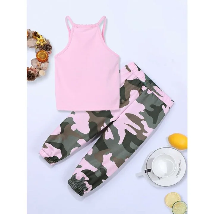 SOLY HUX Girls' 2 Piece Outfit With Crop Top & Pants