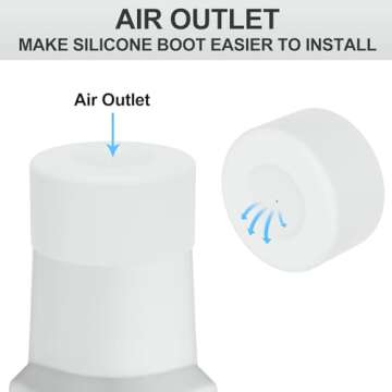 Affute Protective Silicone Boot for Stanley Quencher H2.0 40 30 20 oz & IceFlow Flip 30 20 oz, BPA Free Anti-Noise Anti-Scratch, Stanley Cup Protector Sleeve Cover Boot (Frost)