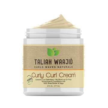 Taliah Waajid Curls Waves Natural - Curly Curl Cream | Extreme Curl Definition Hair Styling Gel | No...