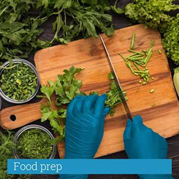 Premium JUSSSTUFF Blue Nitrile Gloves - 50 Count