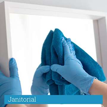 Premium JUSSSTUFF Blue Nitrile Gloves - 50 Count