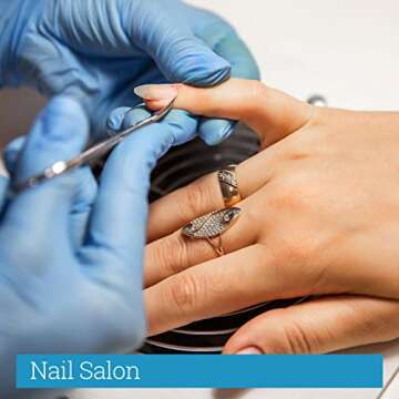 Premium JUSSSTUFF Blue Nitrile Gloves - 50 Count