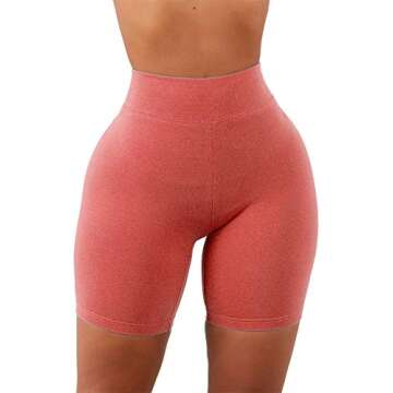 Aurgelmir Women's High Waist Booty Gym Yoga Shorts