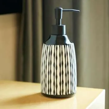 Diahom Ceramic Soap Dispenser 17Oz Elegant Design for Home