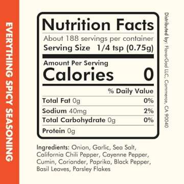Everything Spicy Seasoning Mix by Flavor God - Premium All Natural & Healthy Spice Blend for Steak, ...