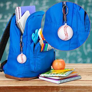 Blulu 20 Pack Pineapple Stress Balls Keychains Mini Foam Ball Keychains Stress Relief Pineapple Balls Keychains for Party Favors, School Carnival Reward, Party Bag Gift Fillers