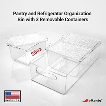 Pikanty Condiment Server with 3 Removable Containers