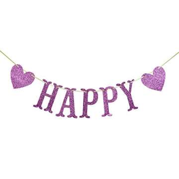 Happy Galentine's Day Glitter Banner, Valentine's Day Banner, Galentine, Valentine Party Decorations...