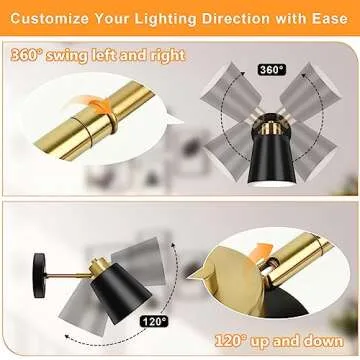 Odnora Wireless Wall Sconces Set of 2 with Remote Control