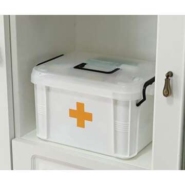 White Large Medical Box for Emergency Supplies and Travel