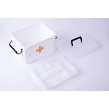 White Large Medical Box for Emergency Supplies and Travel