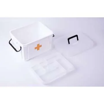 White Large Medical Box for Emergency Supplies and Travel