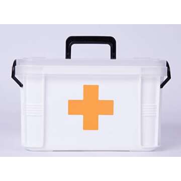 White Large Medical Box for Emergency Supplies and Travel