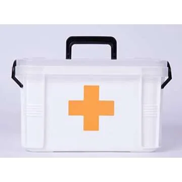 White Large Medical Box for Emergency Supplies and Travel