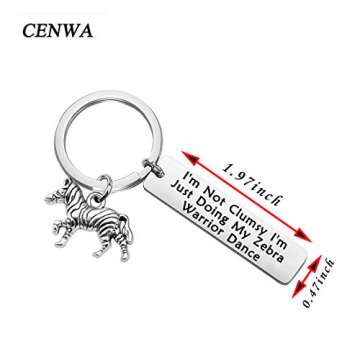 CENWA Zebra Warrior Gift Ehlers Danlos Syndrome EDS Awareness Ribbon Jewelry EDS Warrior Fibro Aware...