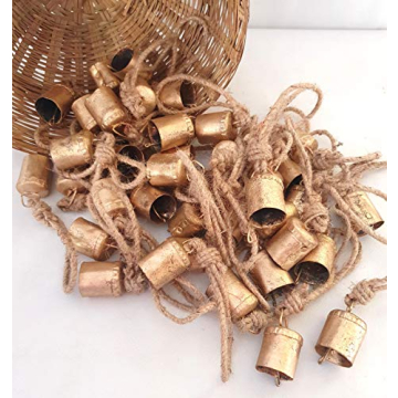 Rustic Vintage Tin Cow Bells for Christmas Decor