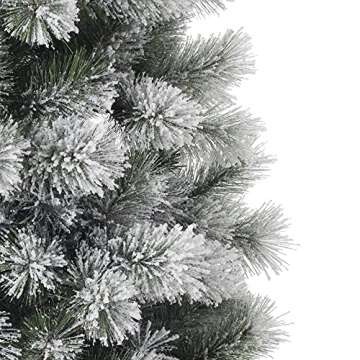 7.5ft Pre-Lit Flocked Pine Artificial Christmas Tree