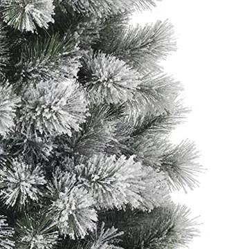 7.5ft Pre-Lit Flocked Pine Artificial Christmas Tree