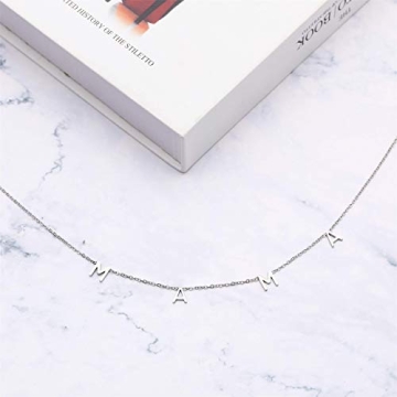 RWQIAN Silver Mama Necklace - Perfect Gift for Moms