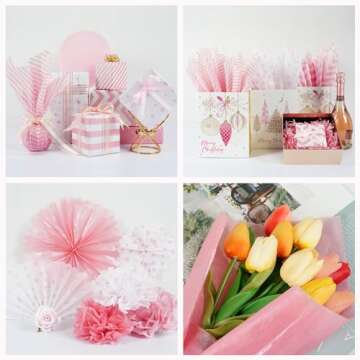 Light Pink Metallic Tissue Paper for Gift Wrapping