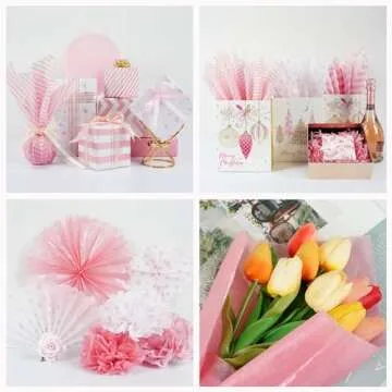 Light Pink Metallic Tissue Paper for Gift Wrapping