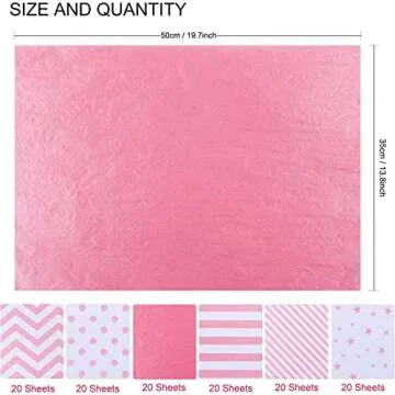Light Pink Metallic Tissue Paper for Gift Wrapping