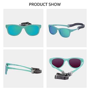 COCOSAND Polarized Baby Sunglasses with Strap 100% UV Protection for Infant Toddler Girls & Boys Age...