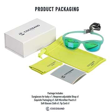 COCOSAND Polarized Baby Sunglasses with Strap 100% UV Protection for Infant Toddler Girls & Boys Age 0-12months, Light Purple