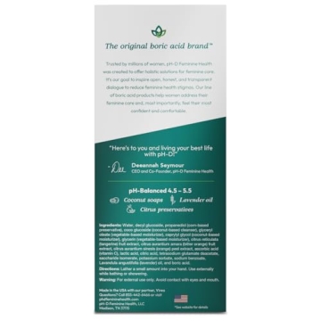 pH-D Feminine Health Boric Acid Wash for Intimate Care