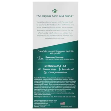 pH-D Feminine Health Boric Acid Wash for Intimate Care