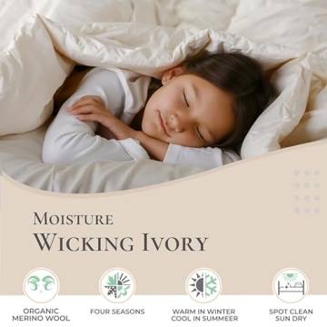 Sleep & Beyond Organic Duvet Wool Comforter For All Seasons