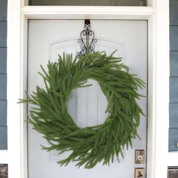 Artificial Norfolk Pine Garlands, Christmas Garlands, Green Artificial Greenery Garland, Real Touch Artificial Faux Greenery Garland for Holiday Indoor Outdoor Decor (9Ft)