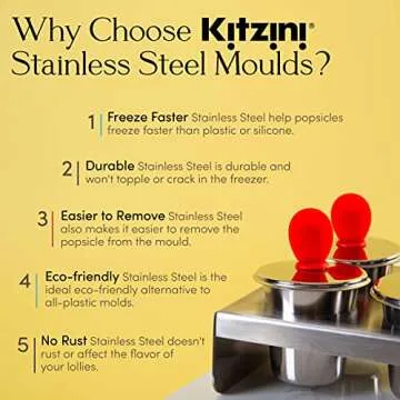 Stainless Steel Popsicle Maker - Kids Easy Molds Set
