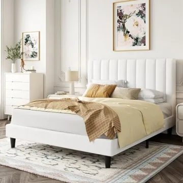Elegant Allewie Velvet Upholstered Bed Frame for Comfort