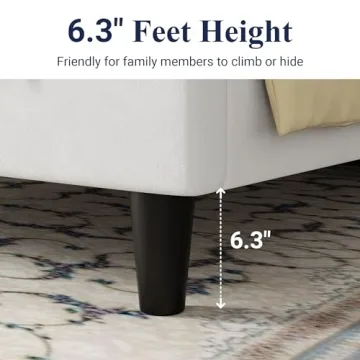 Elegant Allewie Velvet Upholstered Bed Frame for Comfort