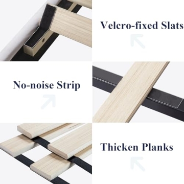 Elegant Allewie Velvet Upholstered Bed Frame for Comfort