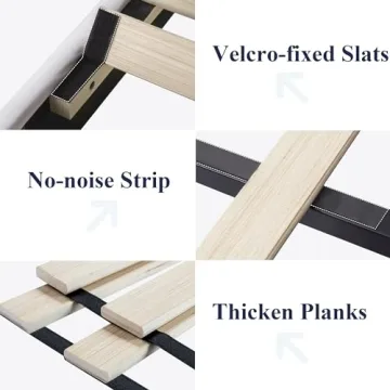 Elegant Allewie Velvet Upholstered Bed Frame for Comfort