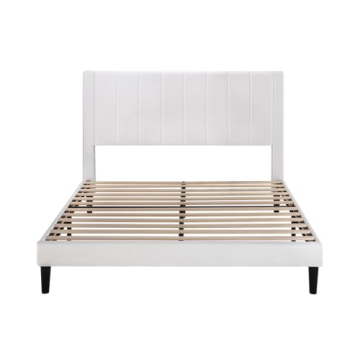 Elegant Allewie Velvet Upholstered Bed Frame for Comfort